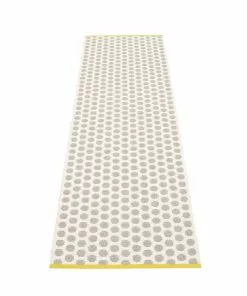 Pappelina Noa Plastmatta Warm Grey/Vanilla/Mustard Edge