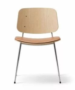 Fredericia Söborg Stol 3061, Med Stålben Och Stoppad Sits