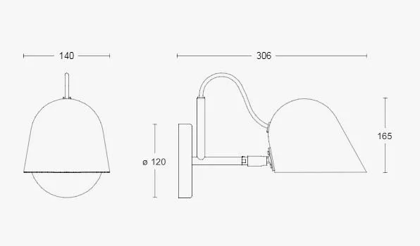 Örsjö Streck Vägglampa, Fast Montage - Bild 3