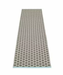 Pappelina Noa Plastmatta, Charcoal/Warm Grey/Turquoise Edge